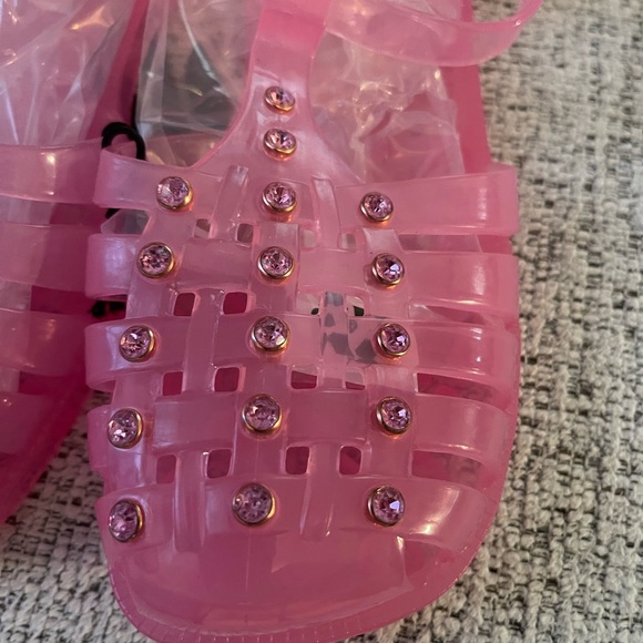 Wonder Nation Girl's Crystal Jelly Sandal Sz 5 - Picture 9 of 11